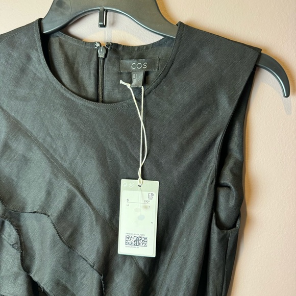 COS Black Layered Sleeveless Dress - Size 4 - Picture 5 of 12